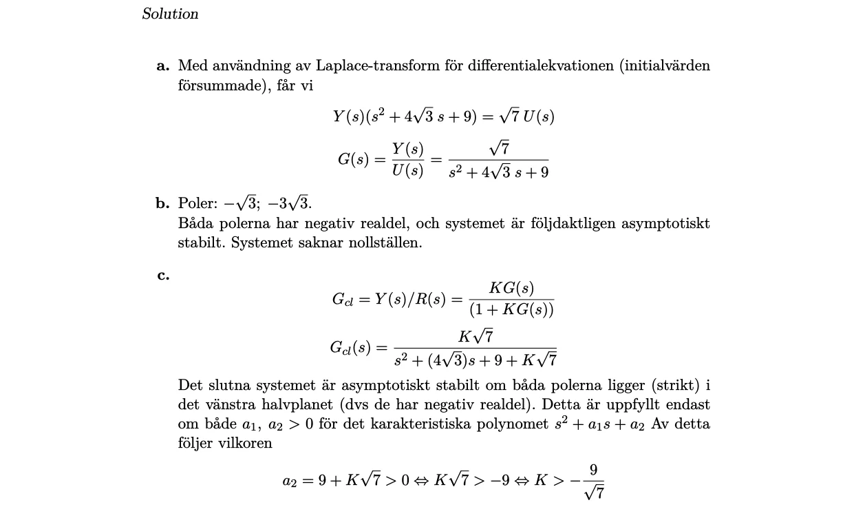 Lösning till uppgift 1